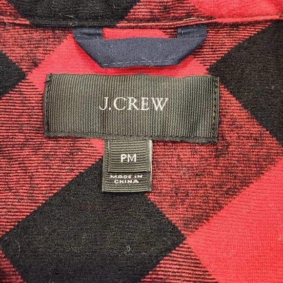 J.Crew Buffalo Plaid Wool Blend Popover Shacket Style Shirt Jacket Size PM - Picture 4 of 6